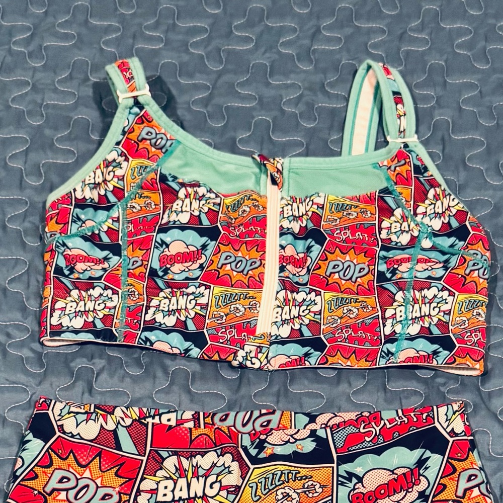 Constantly Varied Gear (CVG) Knockout Print Calm Your T*ts Zip Front Sports Bra
